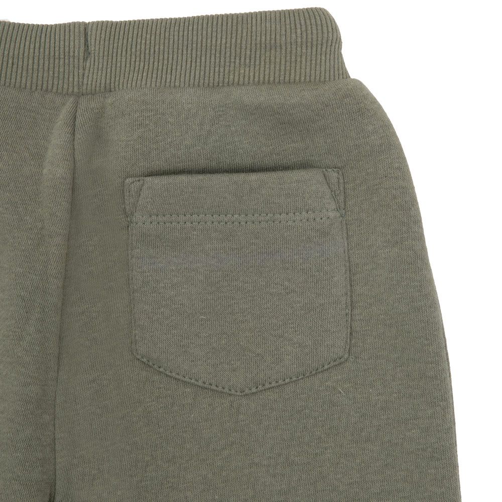 Pantalone felpato bimbo verde con stampa - Mawi