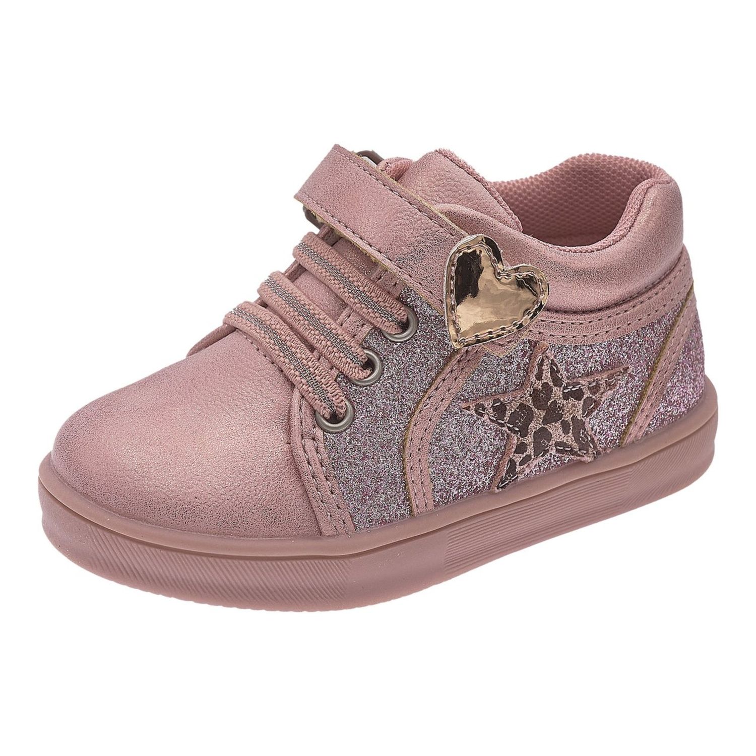 Scarpa farol stringata rosa con glitter e stella - chicco - Chicco