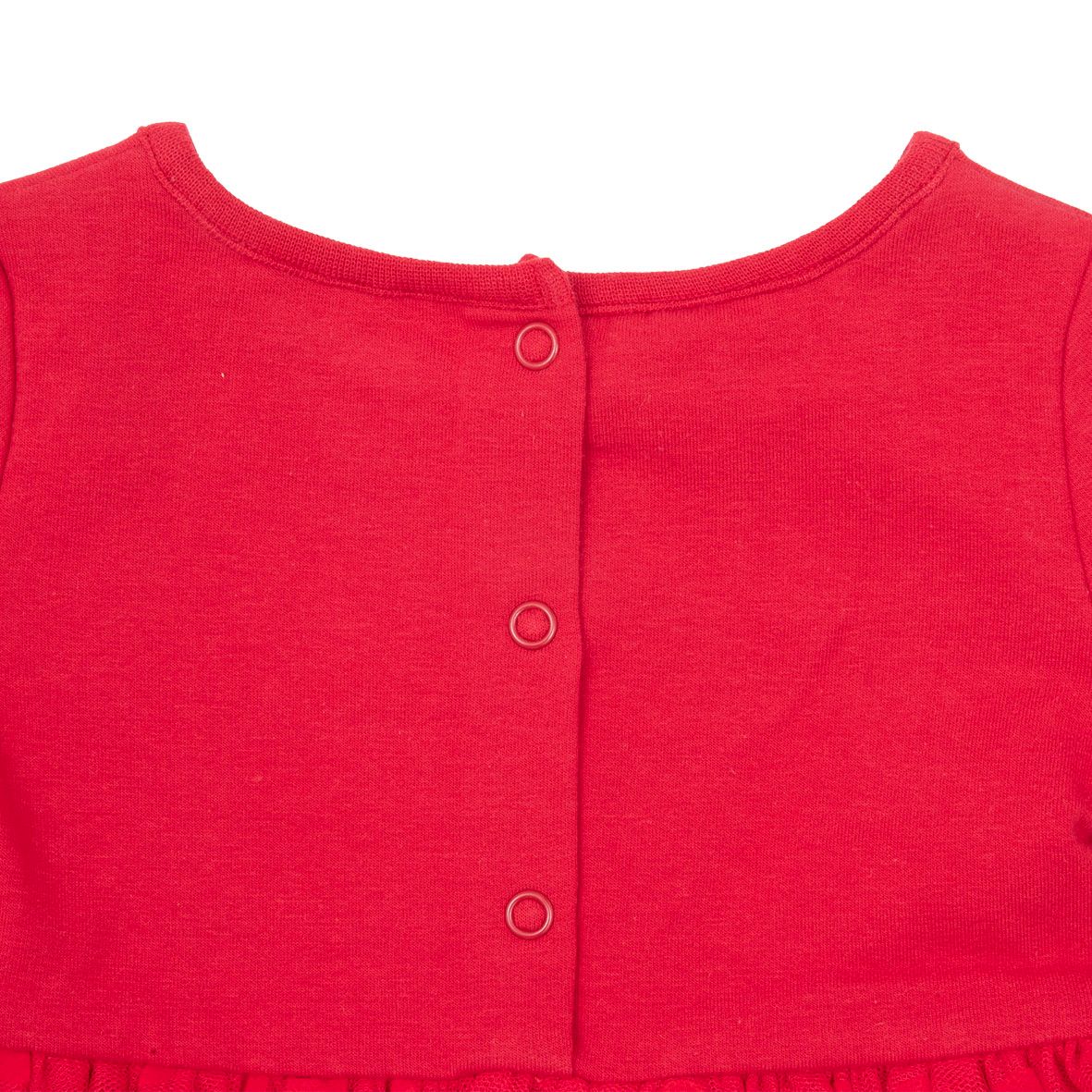 Abito felpato manica lunga bimba rosso - Mawi