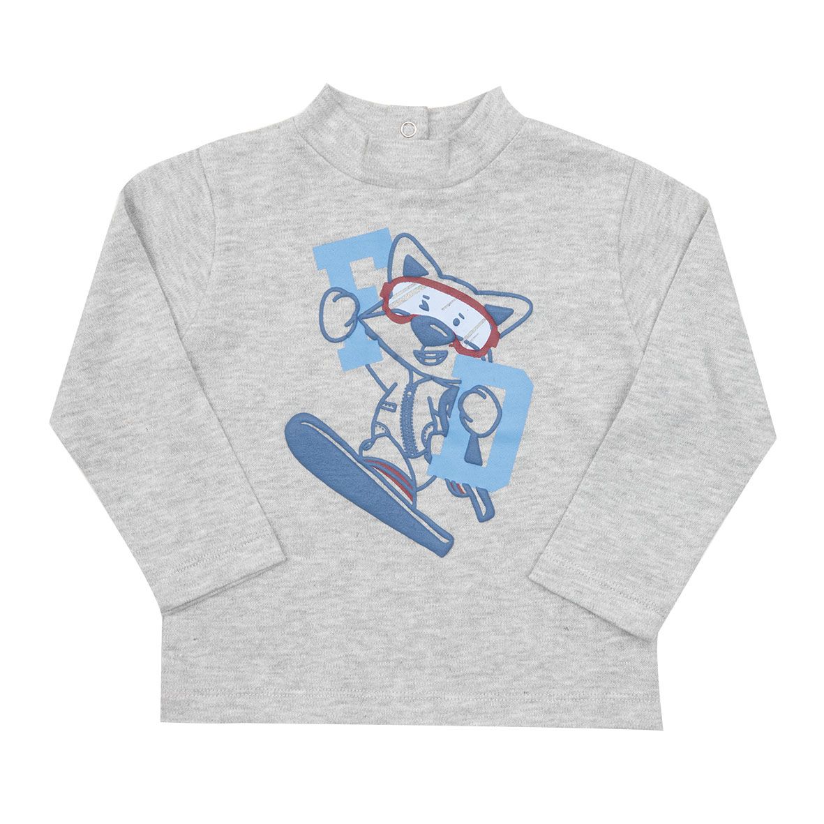 Lupetto bimbo grigio stampato - Mawi