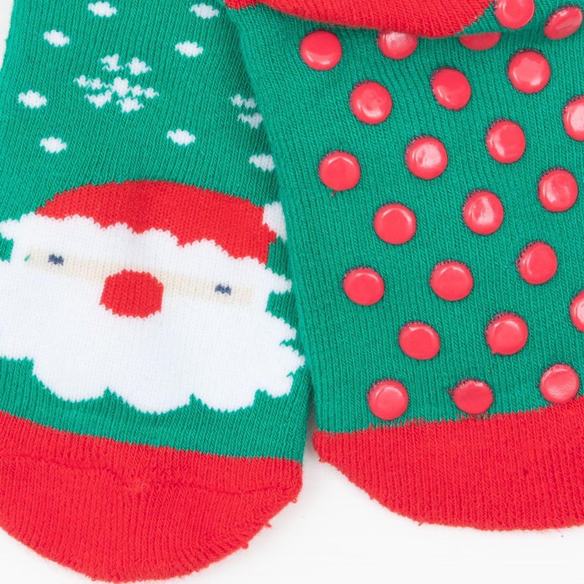 Calze antiscivolo unisex verdi "christmas" - Mawi