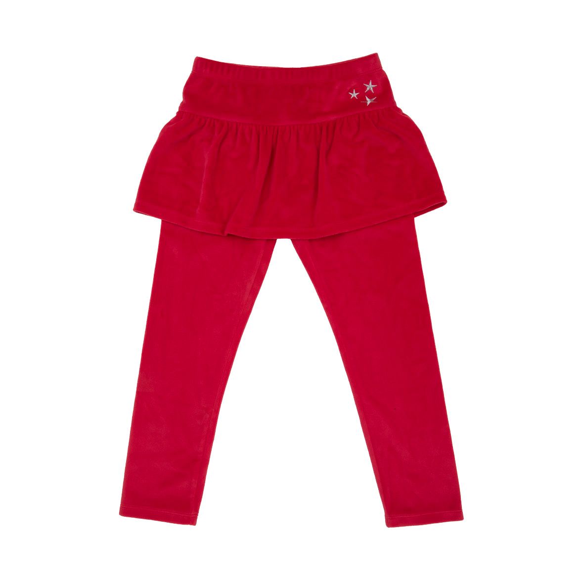 Legging ciniglia bimba rosso decorato - Mawi