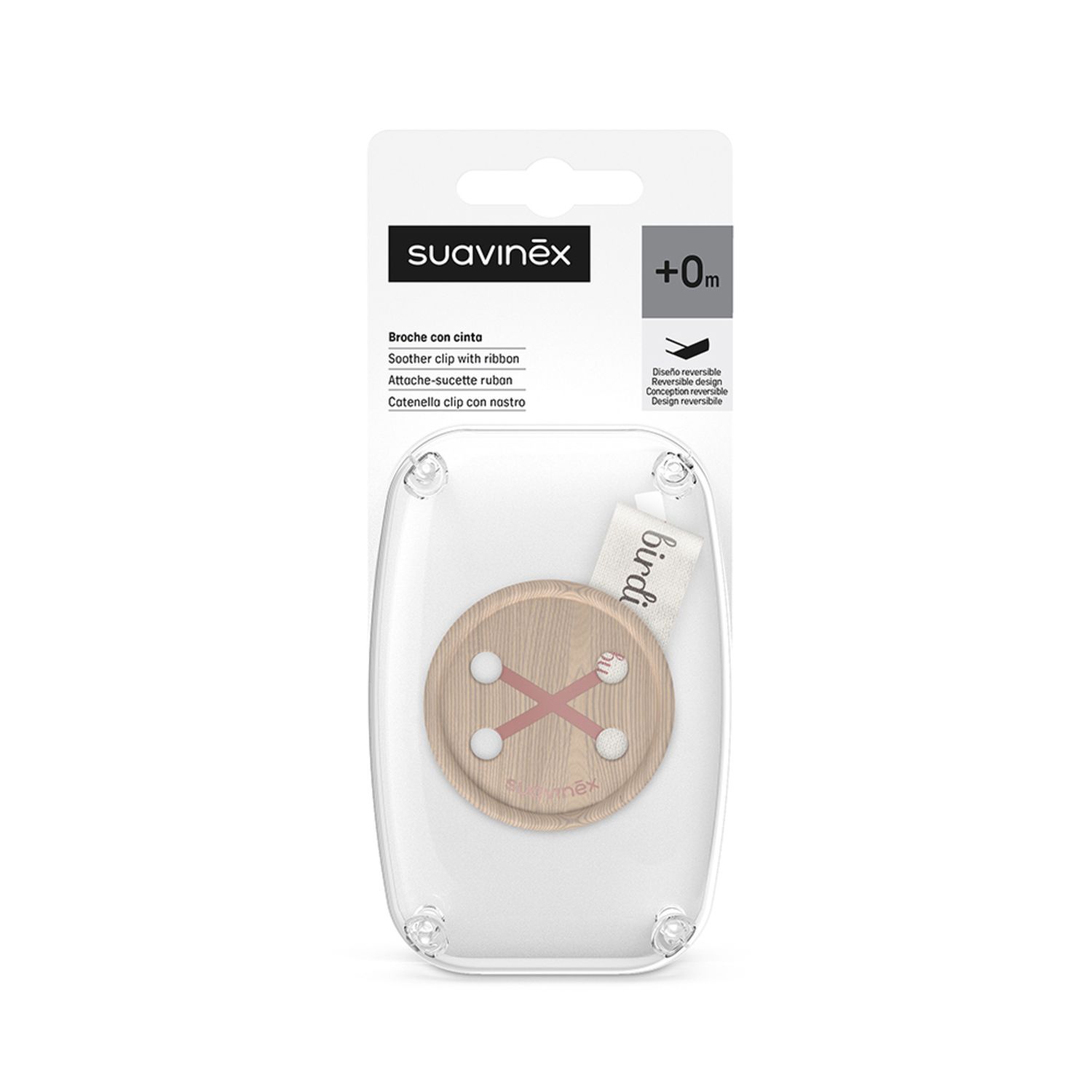 Clip tessuto birdies rosa - suavinex - Suavinex