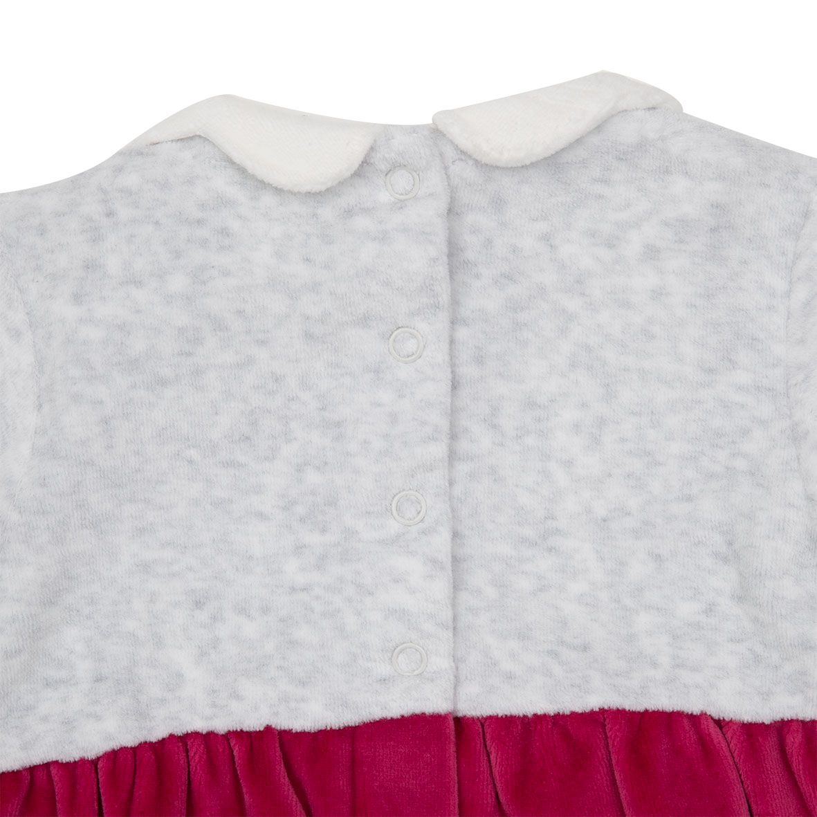 Tutina da bambina rosso/grigia "orsetti" - Mawi