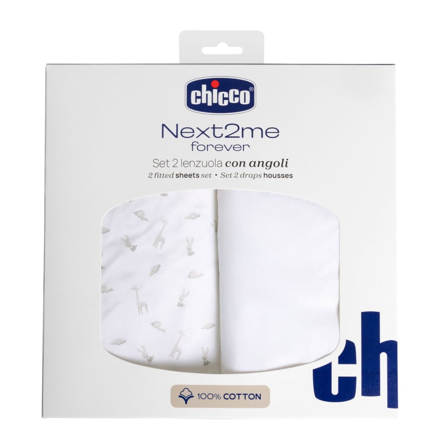 Set lenzuola cotone next2me forever cloud - chicco - Chicco