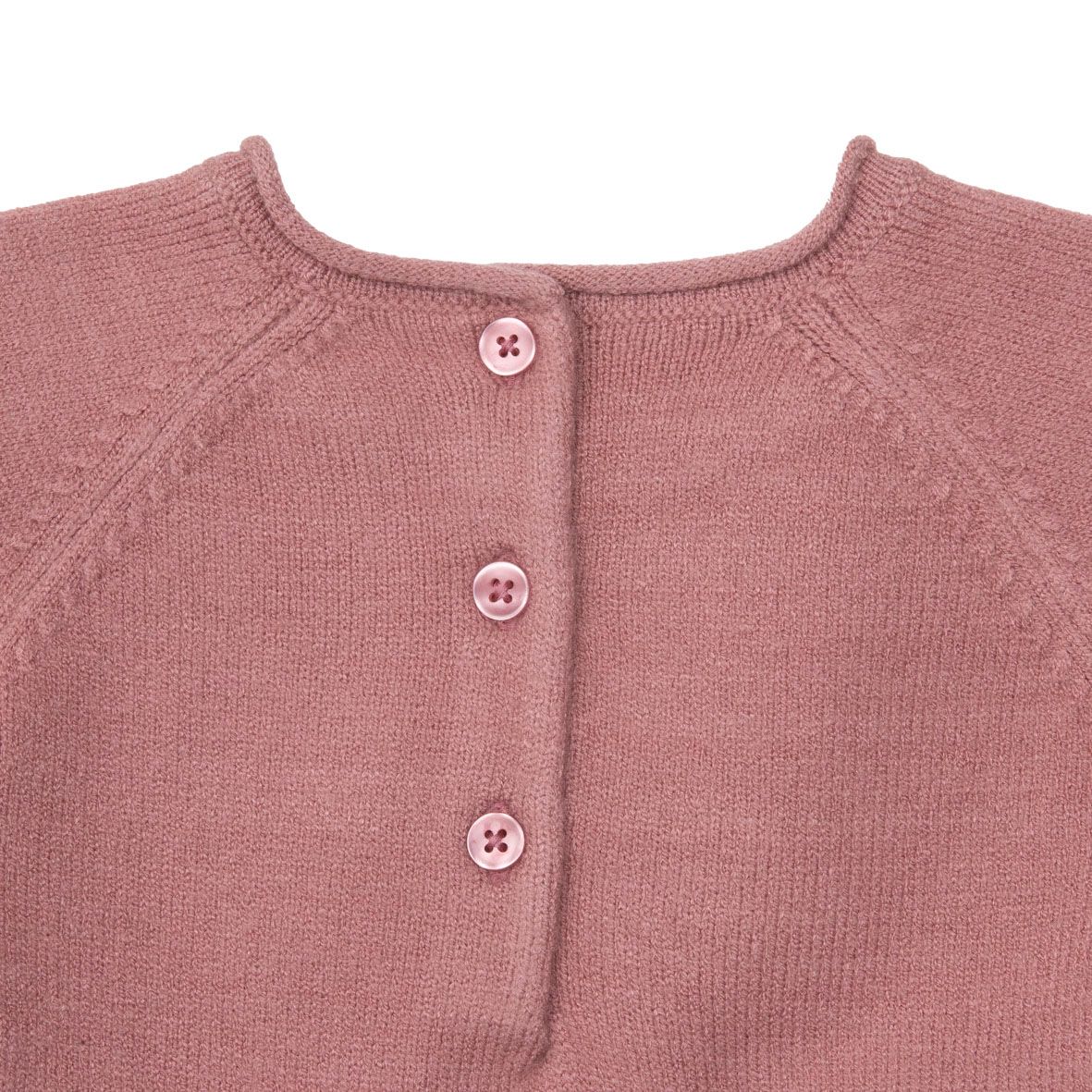 Vestito tricot bimba rosa con intarso - Mawi