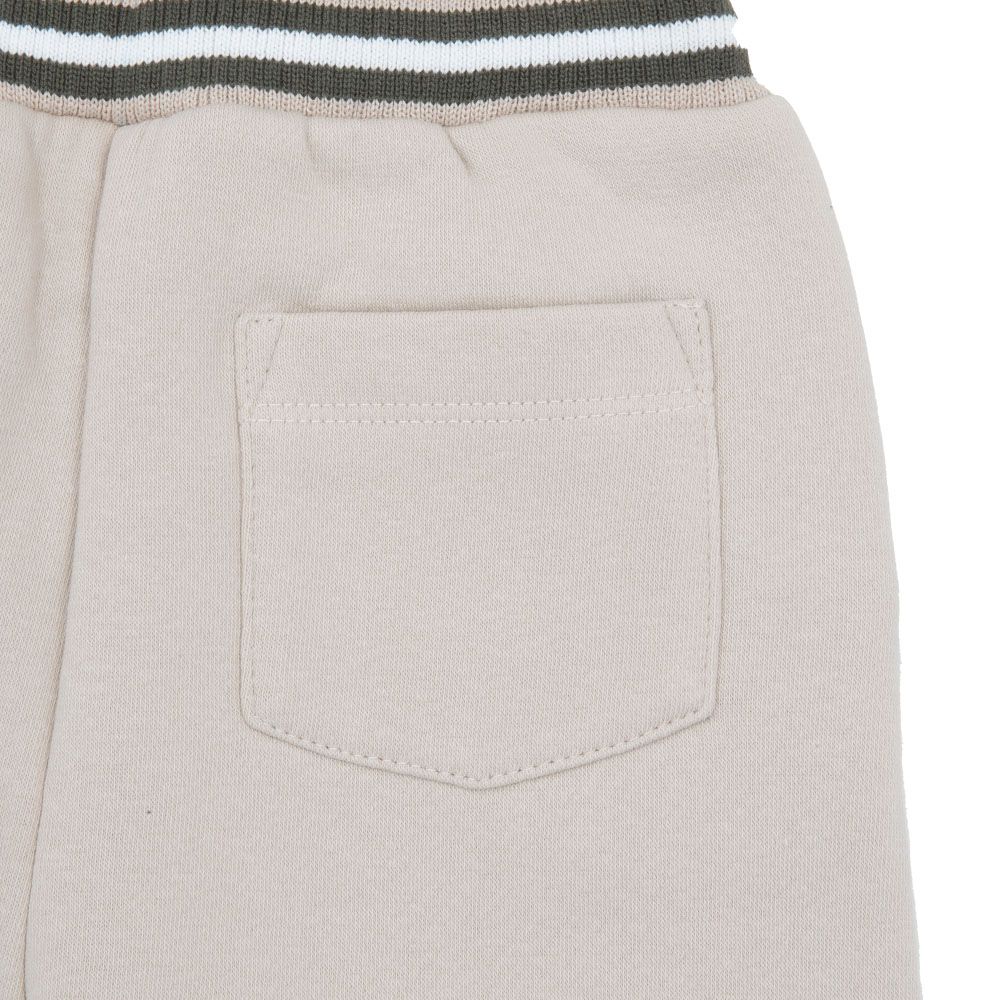 Pantalone felpato bimbo panna stampa "orsetto" - Mawi