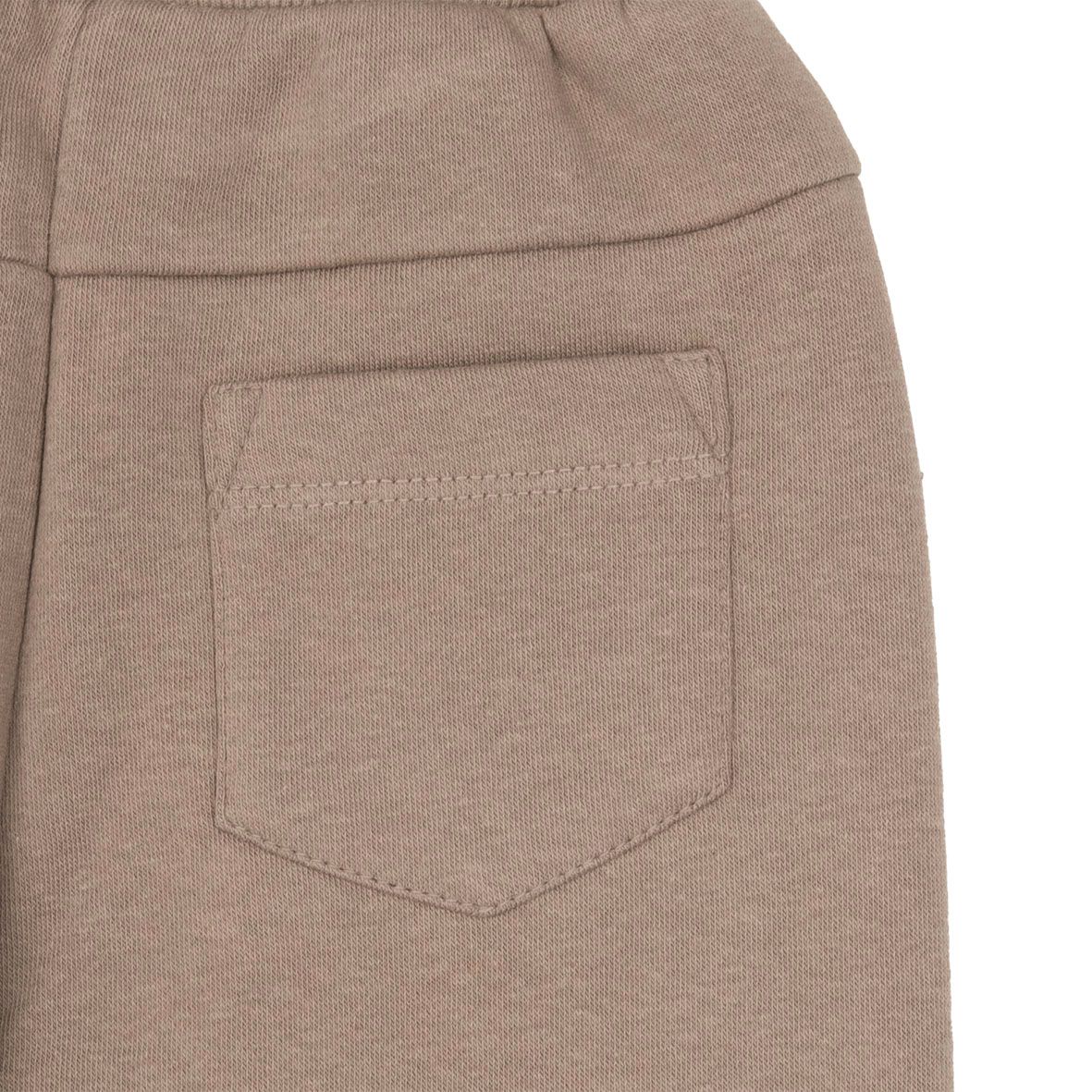 Pantalone felpato bimbo marrone tasconi - Mawi