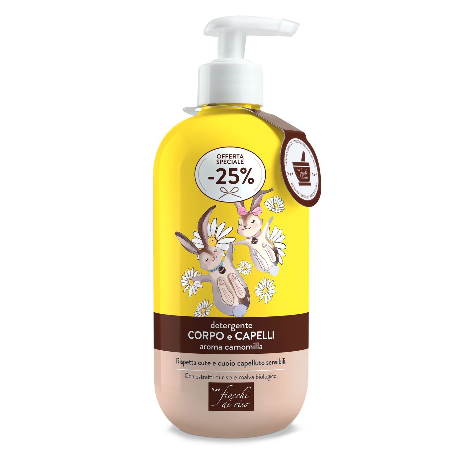 Detergente corpo e capelli camomilla special 400ml - fiocchi di riso - Fiocchi di Riso