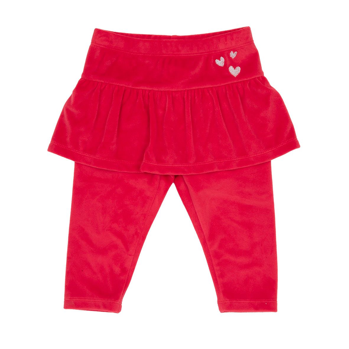 Legging ciniglia bimba rosso decorato - Mawi