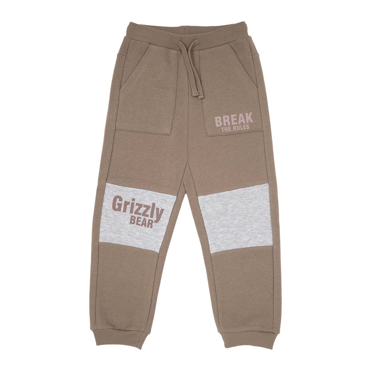 Pantalone felpato bimbo marrone tasconi - Mawi