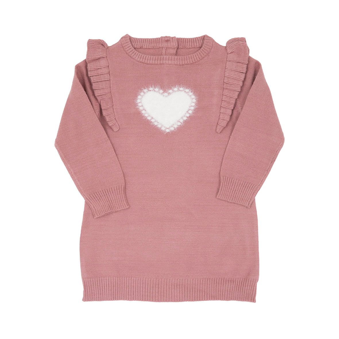 Vestito tricot bimba rosa antico - Mawi