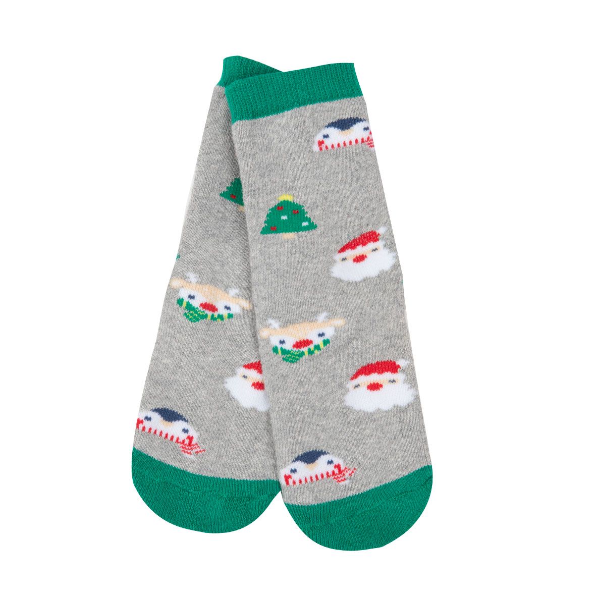 Calze antiscivolo unisex grigie "christmas" - Mawi