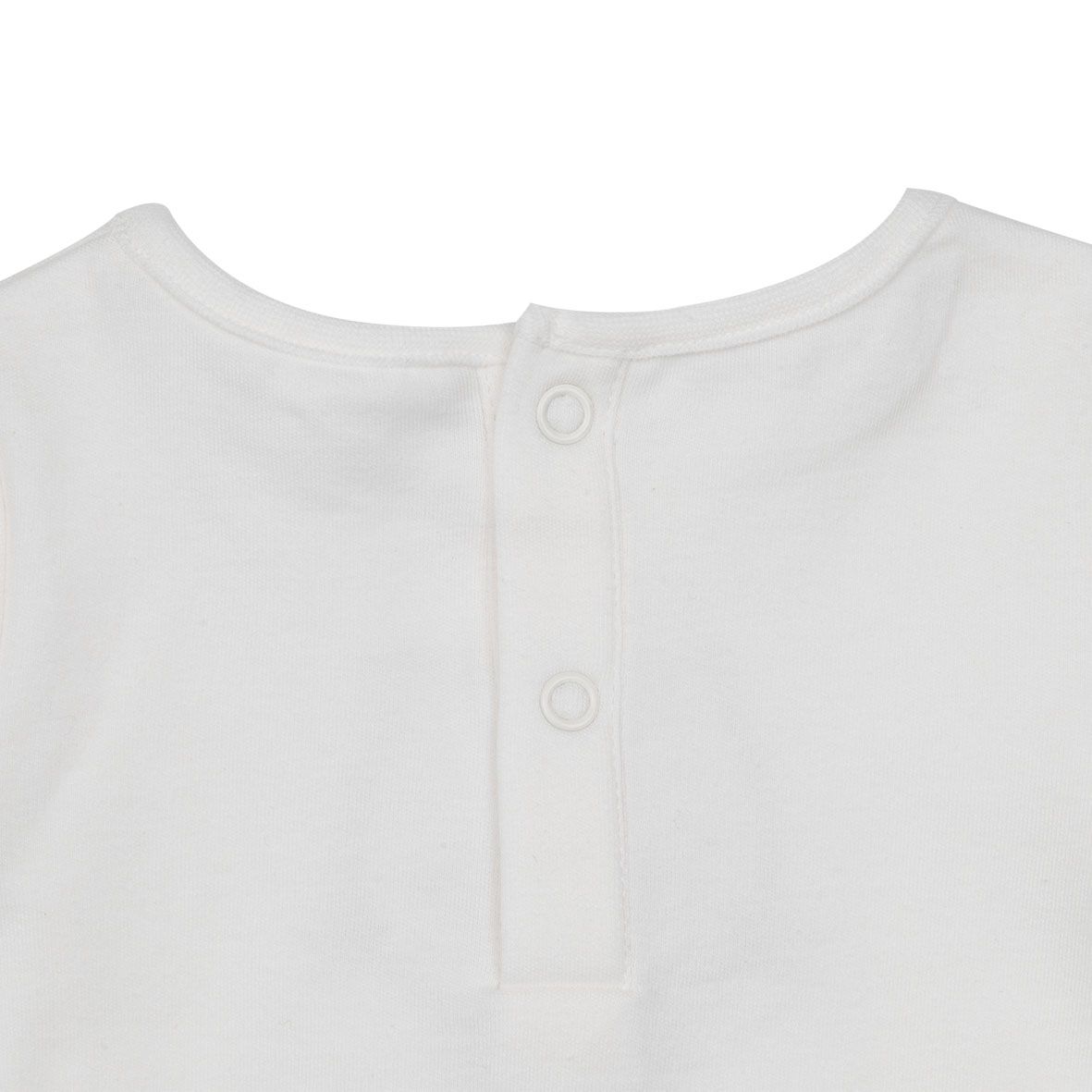 Completo maglia interlock + short morbidi bimba bianco/beige - Mawi