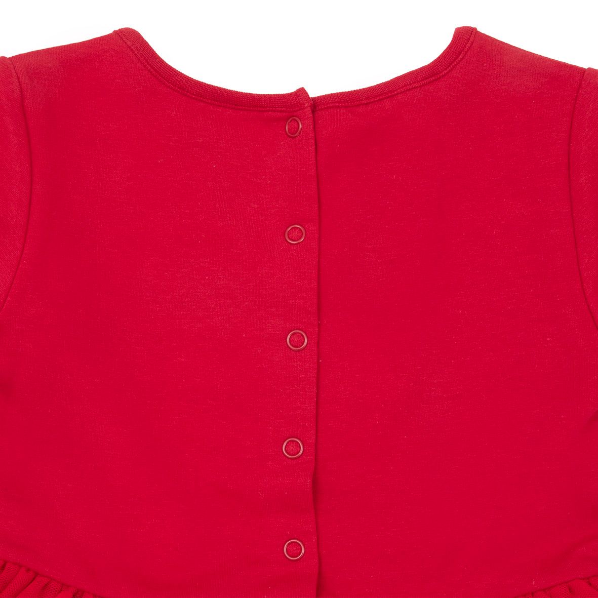 Abito felpato manica lunga bimba rosso - Mawi