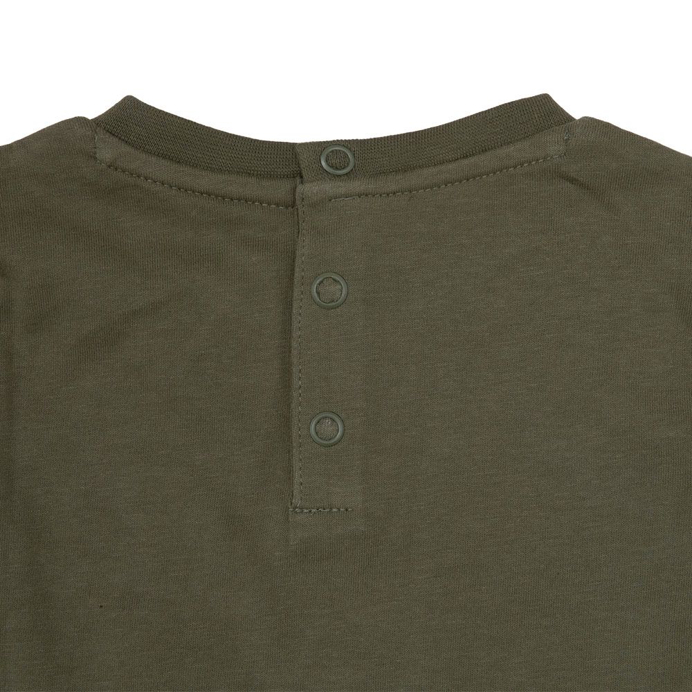 T-shirt manica lunga bimbo verde stampata - Mawi