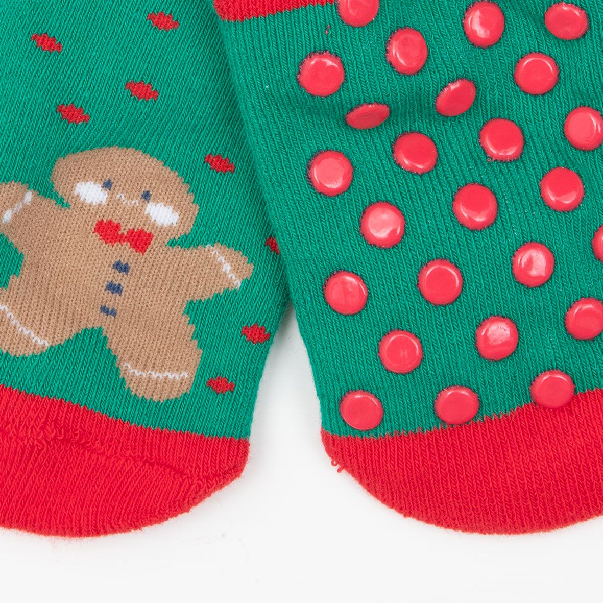 Calze antiscivolo unisex verdi "christmas" - Mawi