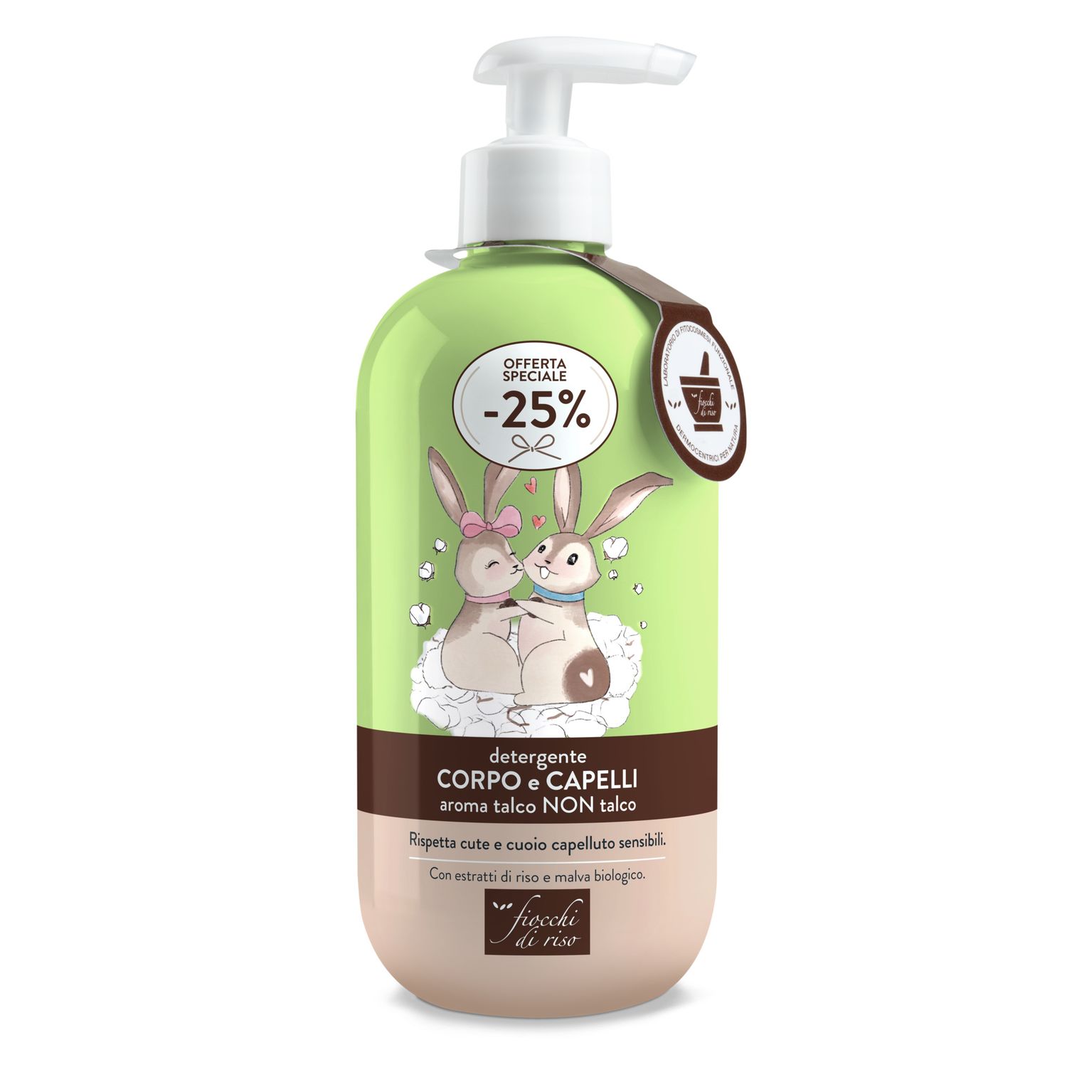 Detergente corpo e capelli talco special 400ml - fiocchi di riso - Fiocchi di Riso