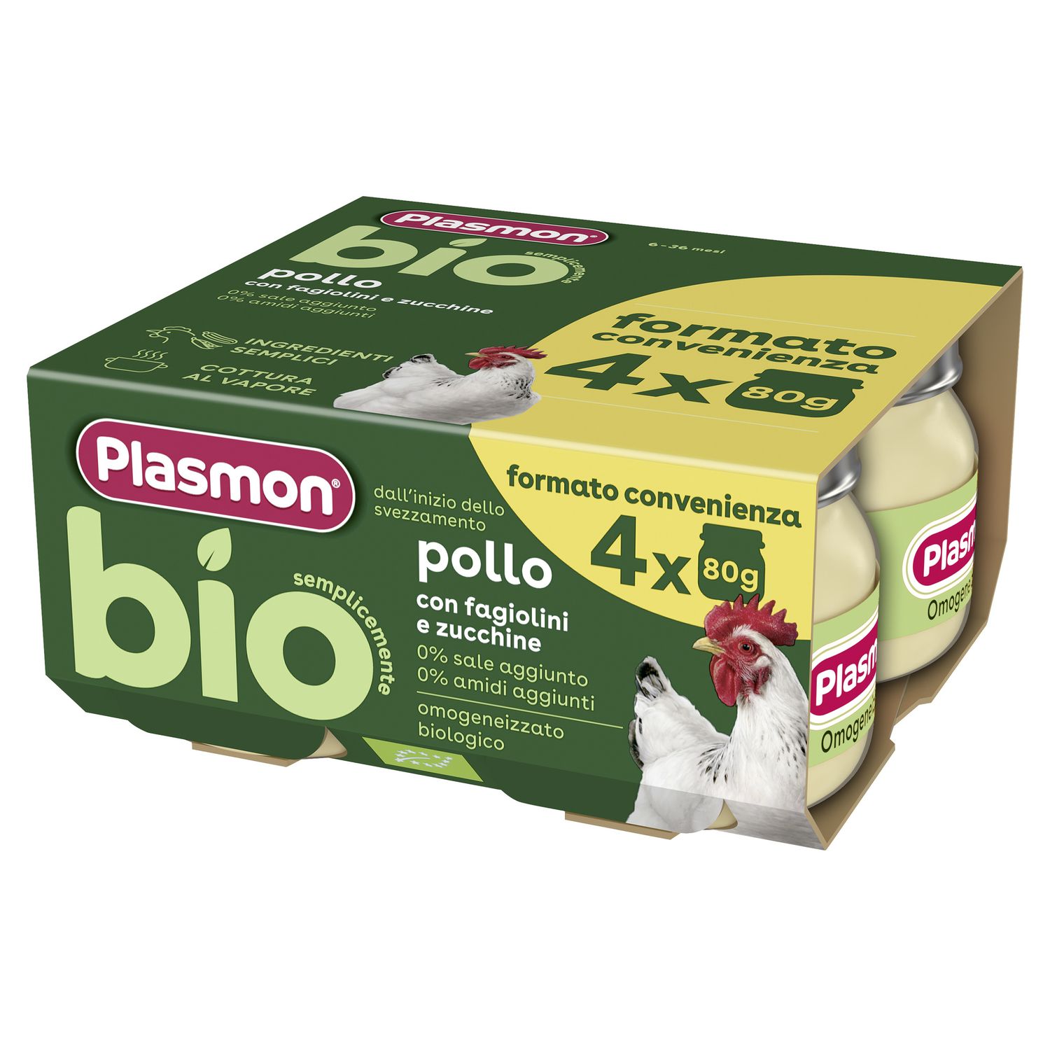 Omogeneizzato bio - pollo 4x80g - plasmon - Plasmon