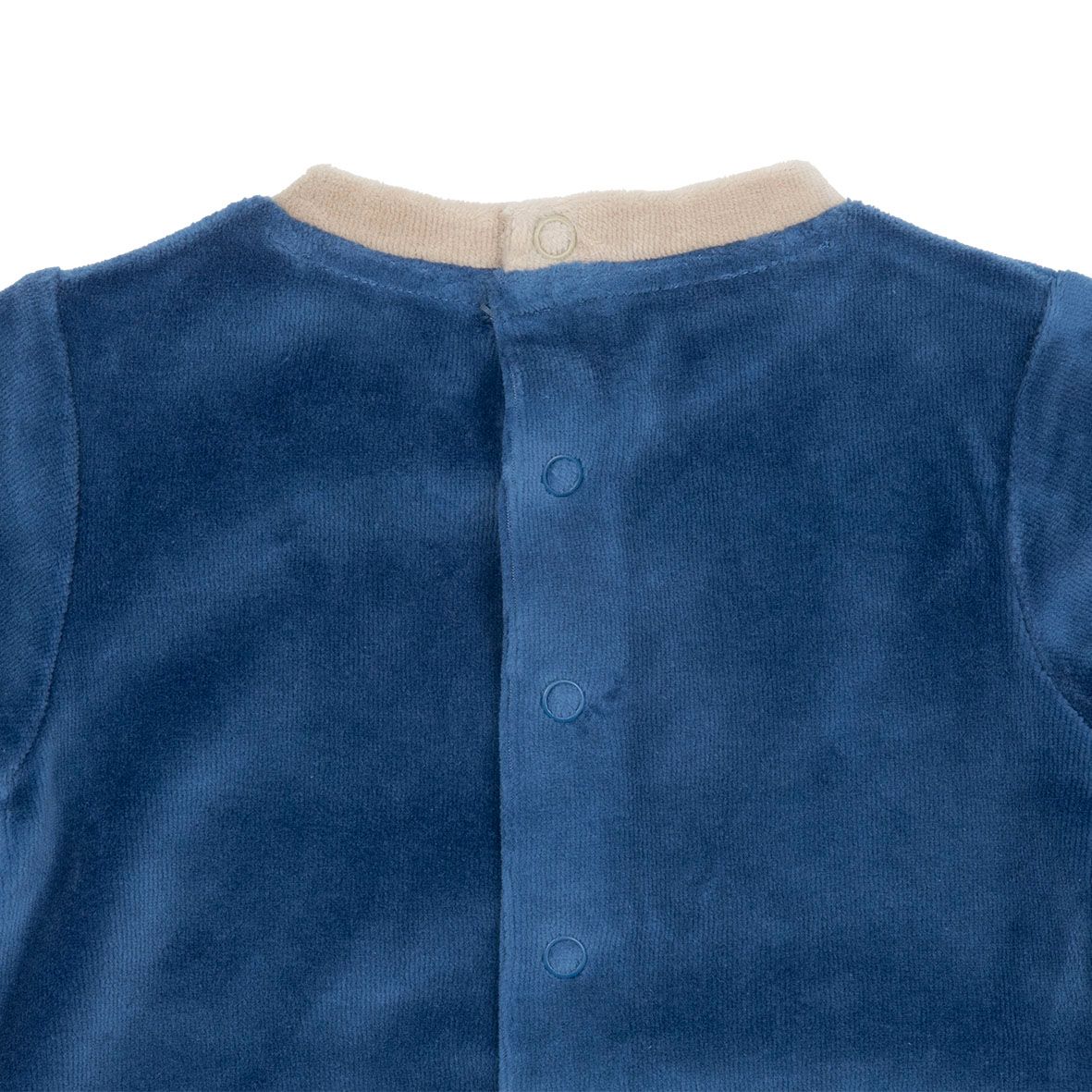 Tutina da bambino bicolor blue/marrone stampata - Mawi