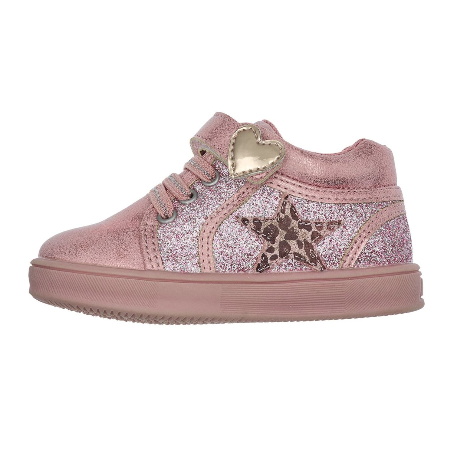 Scarpa farol stringata rosa con glitter e stella - chicco - Chicco