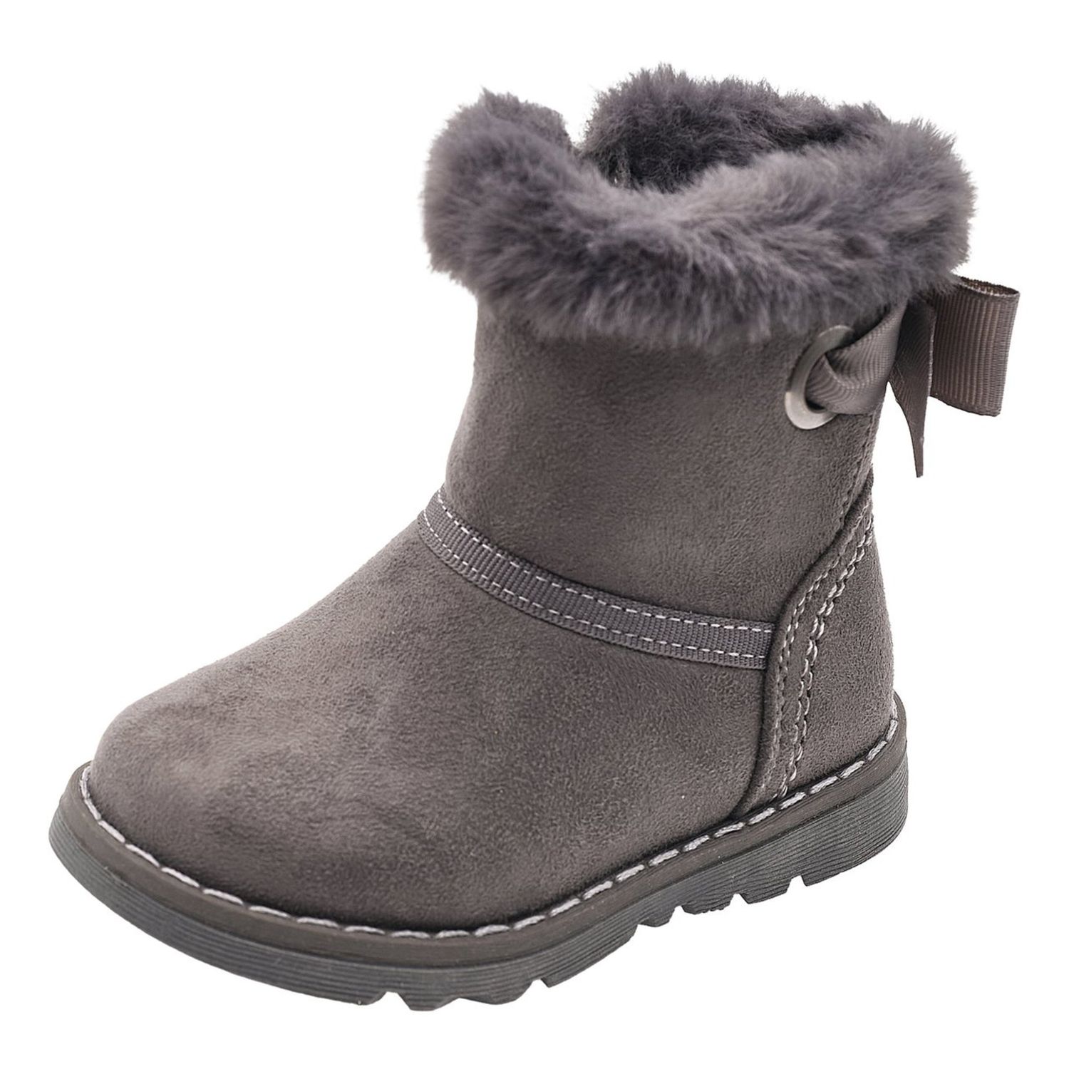 Stivaletto frutta con zip e finto pelo grigia fiocco - chicco - Chicco