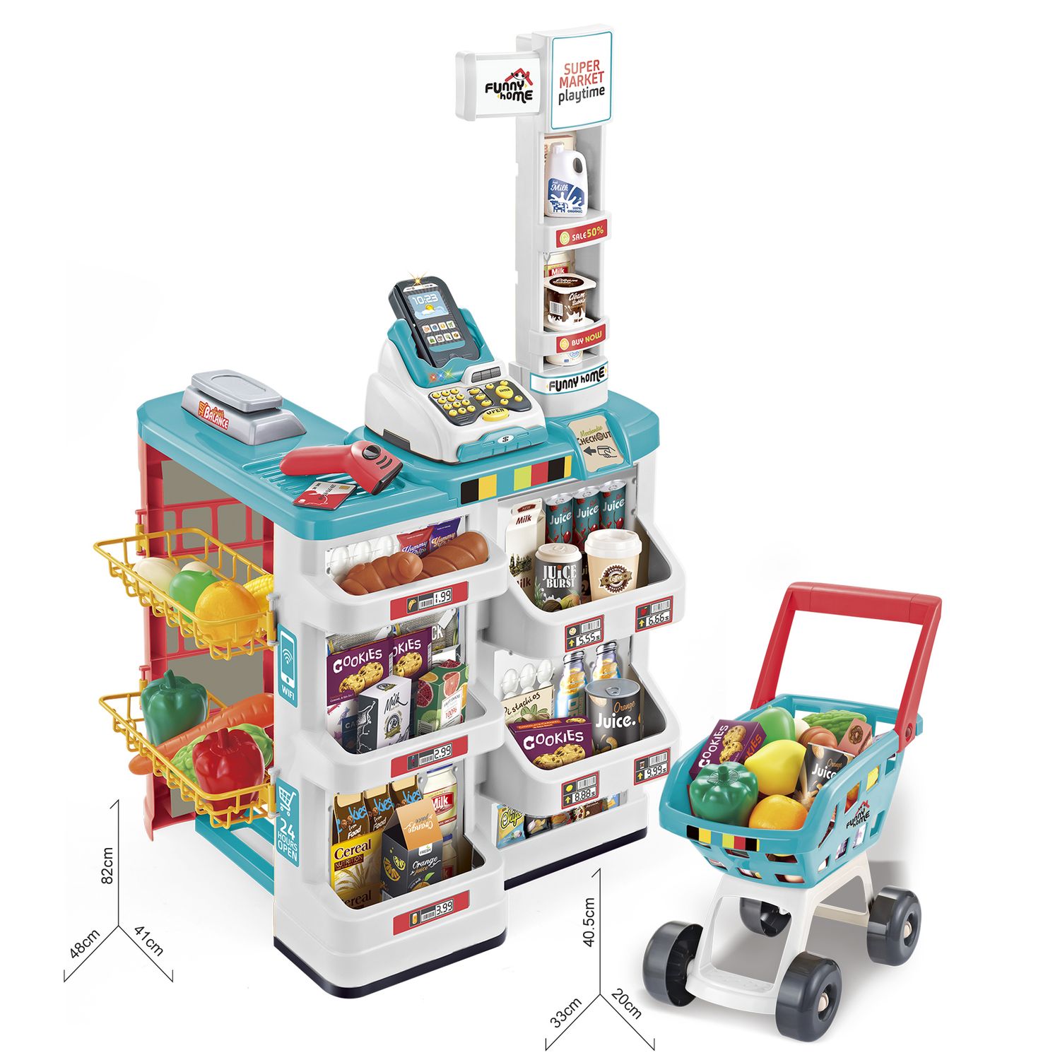 Supermarket playtime con cassa e carrello - Superstar