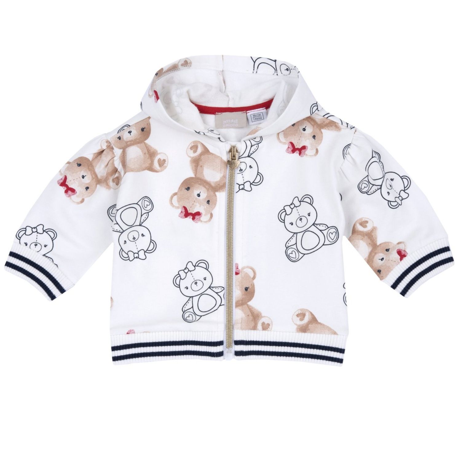 Cardigan con cappuccio fantasia orsetti - chicco - Chicco