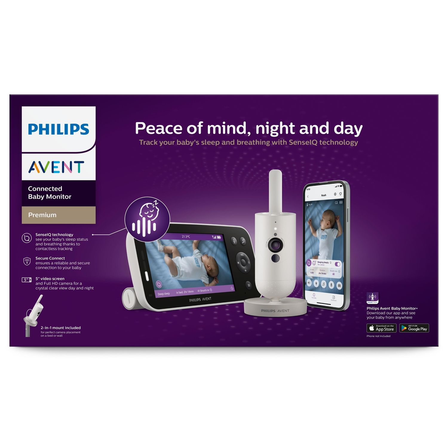 Video baby monitor premium connected con ai - philips avent - Avent