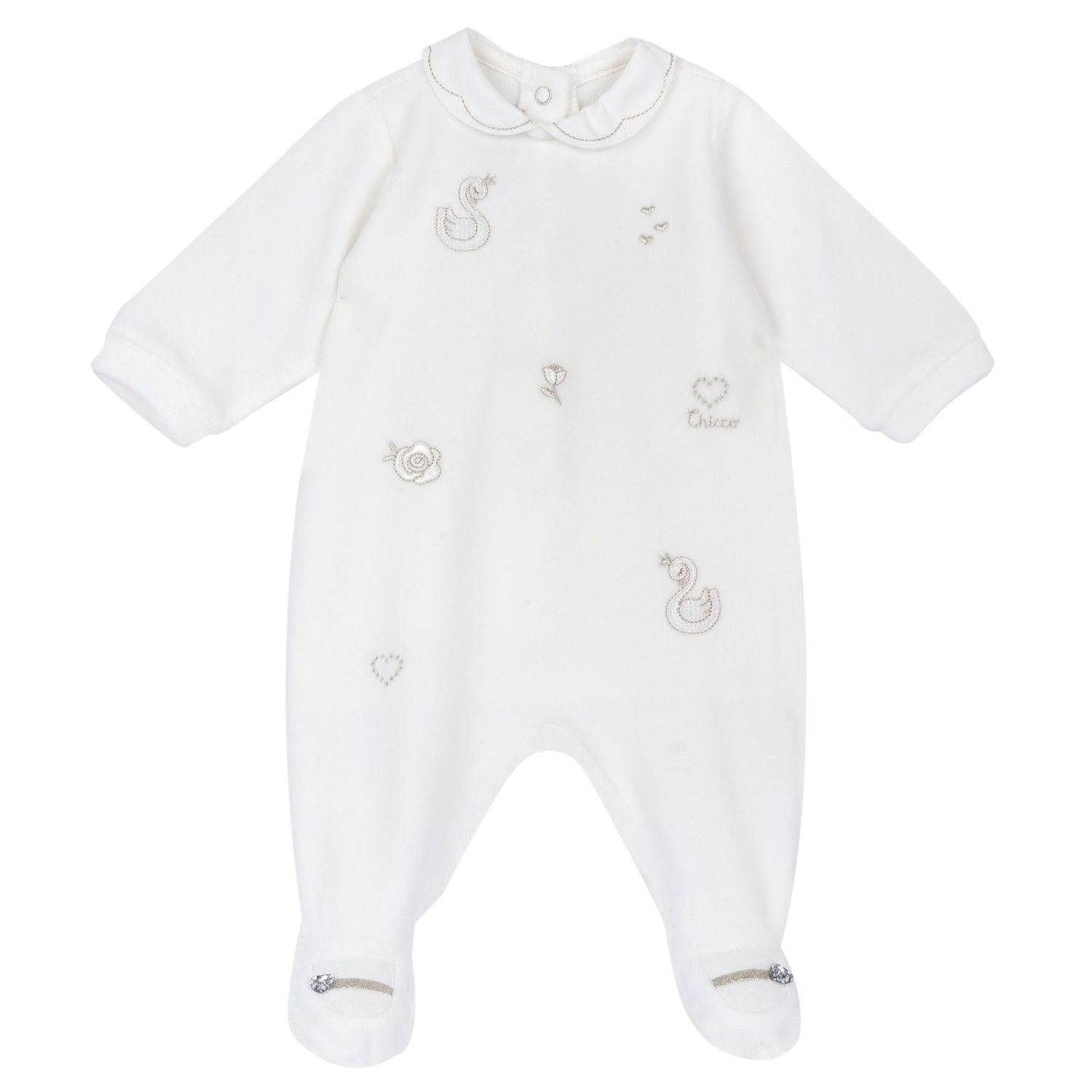 Tutina con apertura patello con piccoli cigni - chicco - Chicco