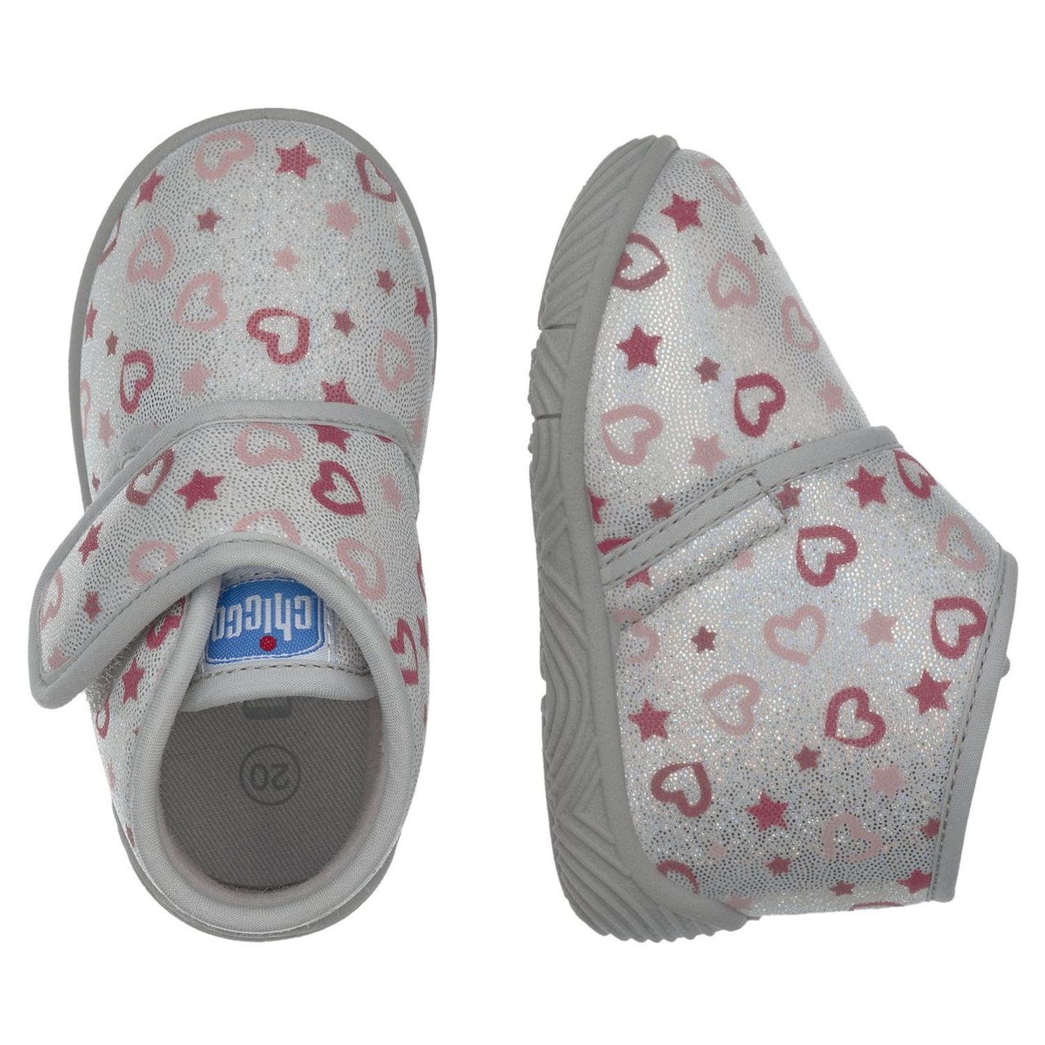 Polacchino tofu casa argento con all over cuori - chicco - Chicco