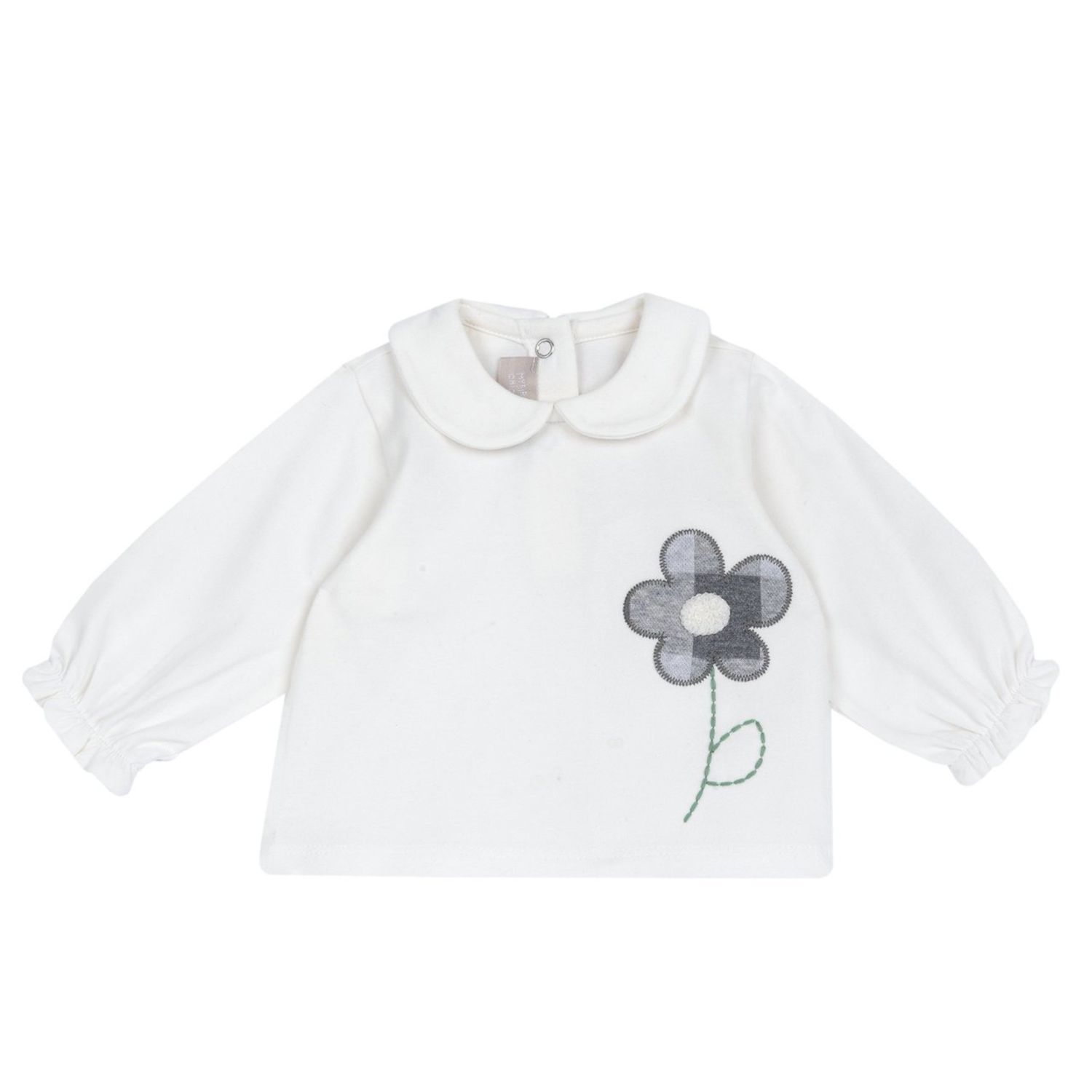 T.shirt manica lunga con fiore laterale - chicco - Chicco
