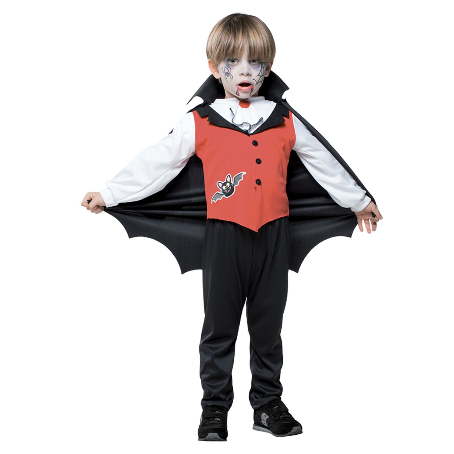Costume da vampiro dracula baby per halloween 12-24 mesi  – completo con casacca, gilet, jabot, pantaloni e mantello - Carnaval Queen