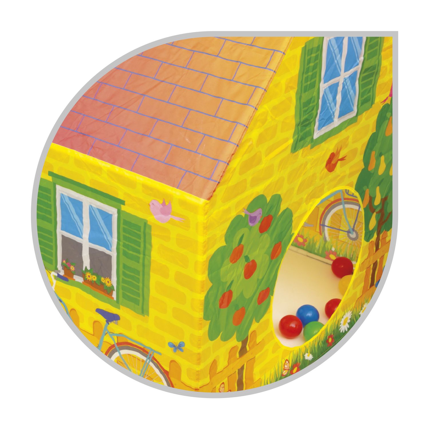 Tenda casetta con giardino e 30 palline - Sun&Sport