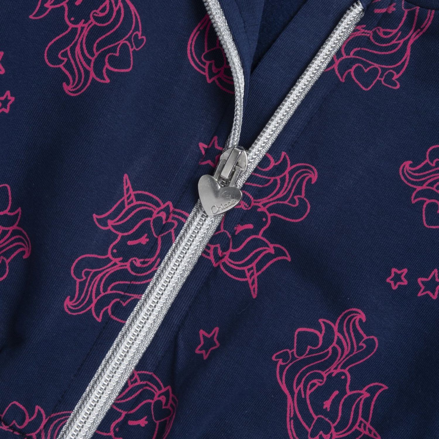 Cardigan fleece blu fantasia unicorno - chicco - Chicco