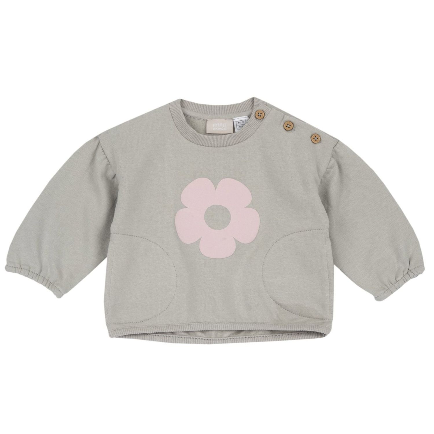 Sweat shirt con fiorellone rosa - chicco - Chicco