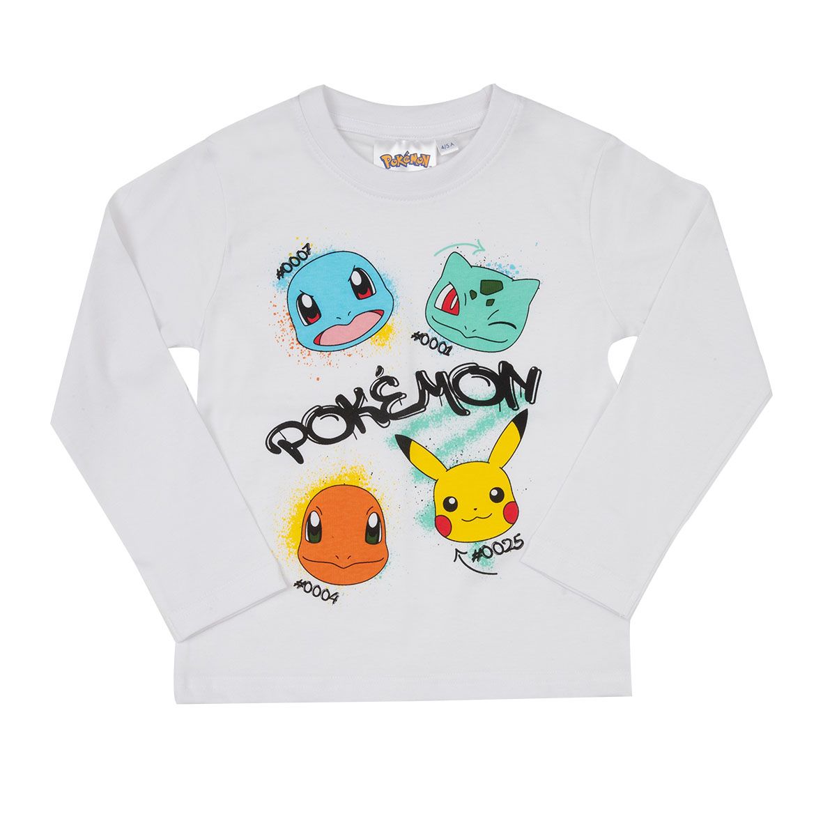 T-shirt manica lunga bimbo bianca "pokemon" - Pokemon