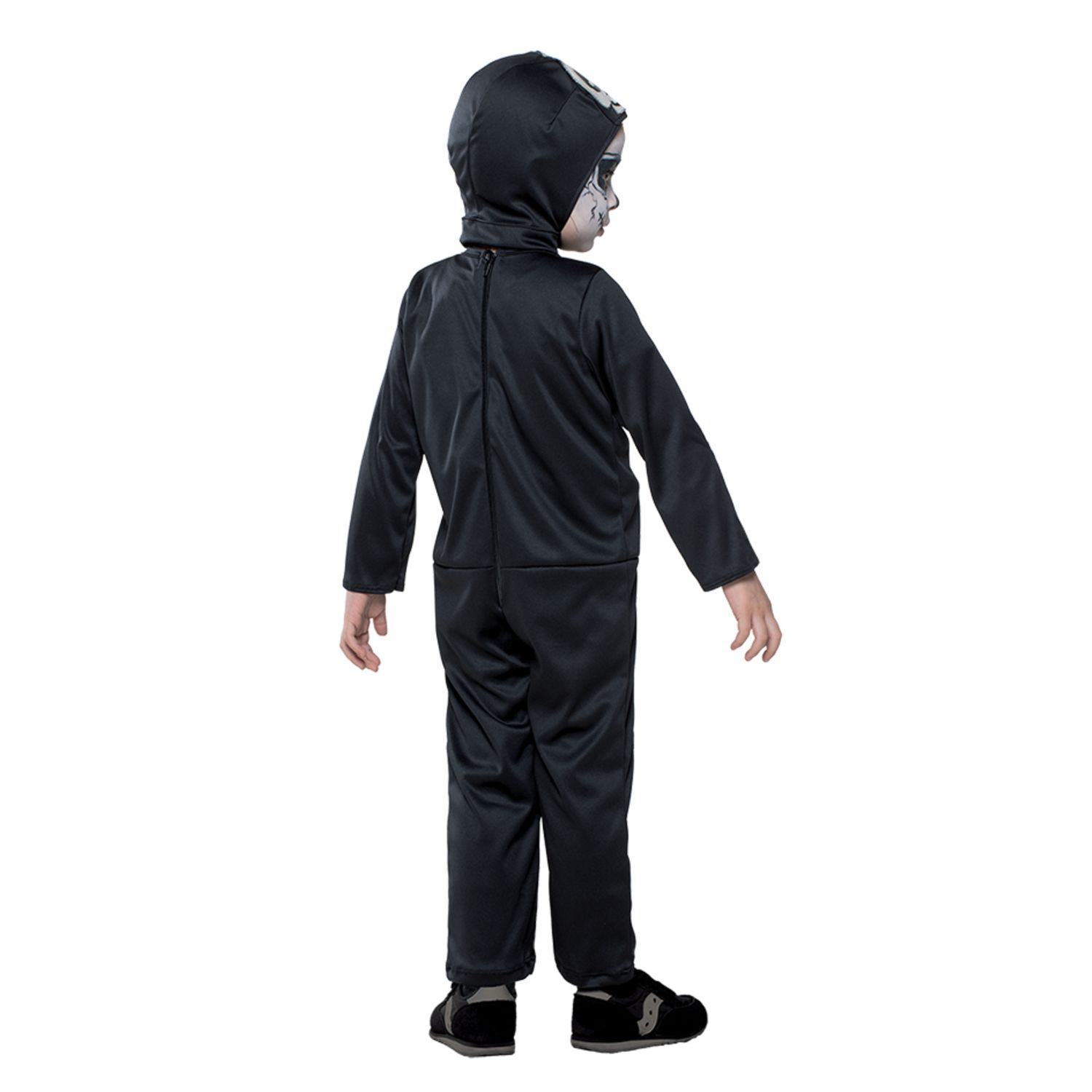 Costume halloween scheletrino baby con stampa, tuta in jersey elasticizzato e cuffia staccabile - taglia 1-2 anni - Carnaval Queen