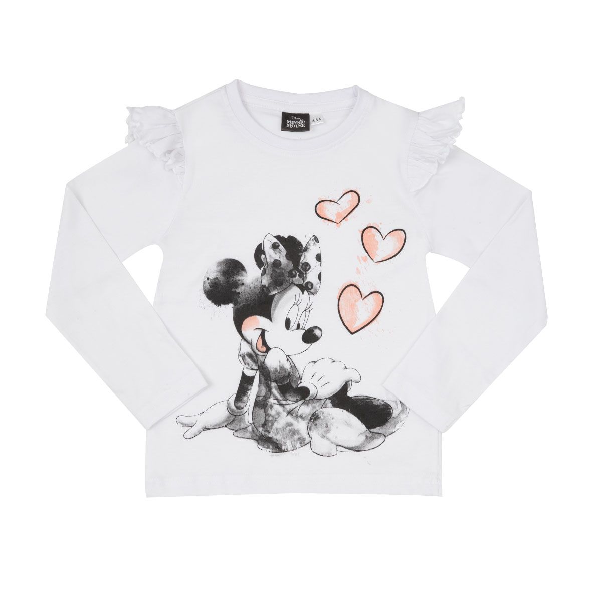 T-shirt manica lunga bimba bianca "minnie" - Disney