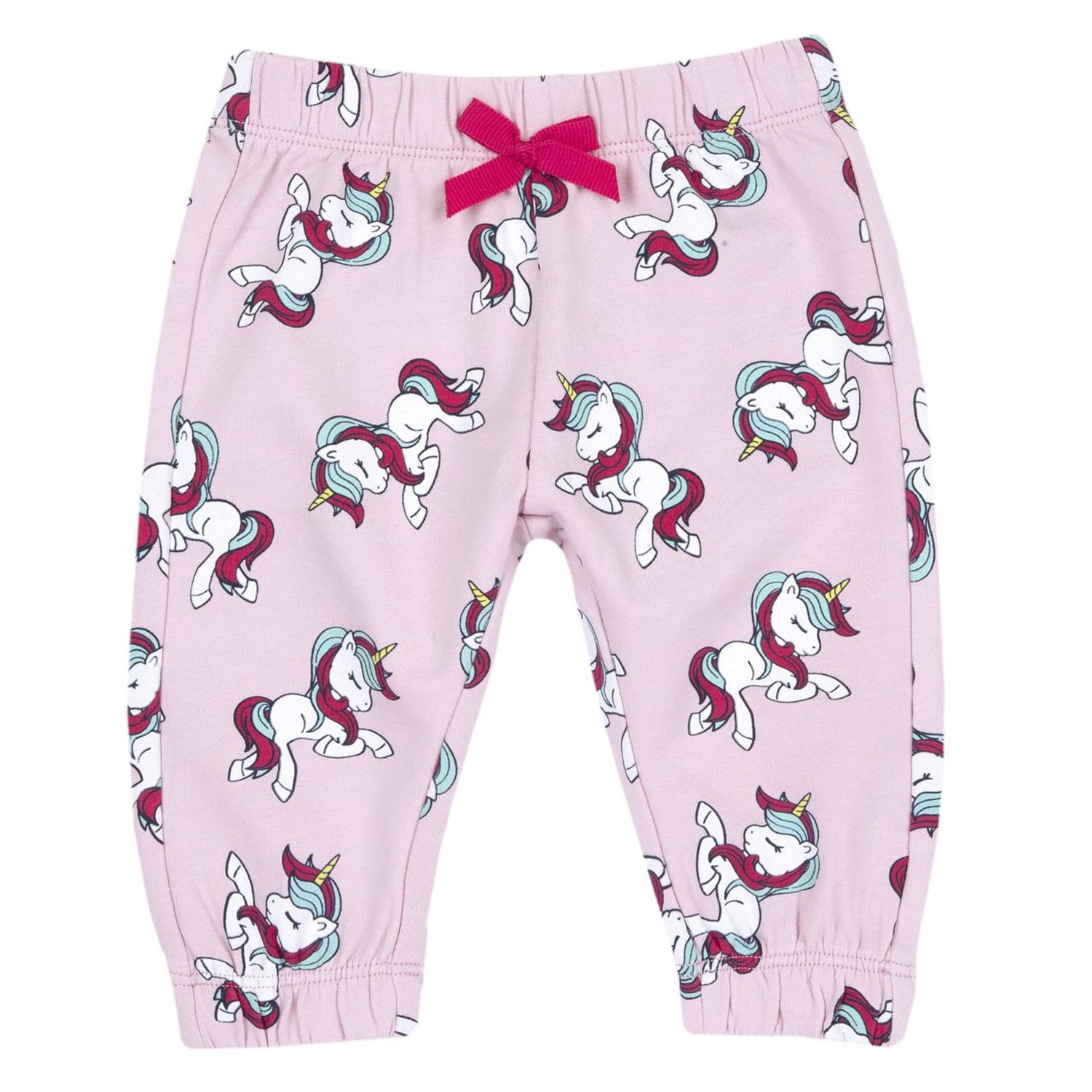Pantalone felpa fantasia unicorni a fondo rosa - chicco - Chicco