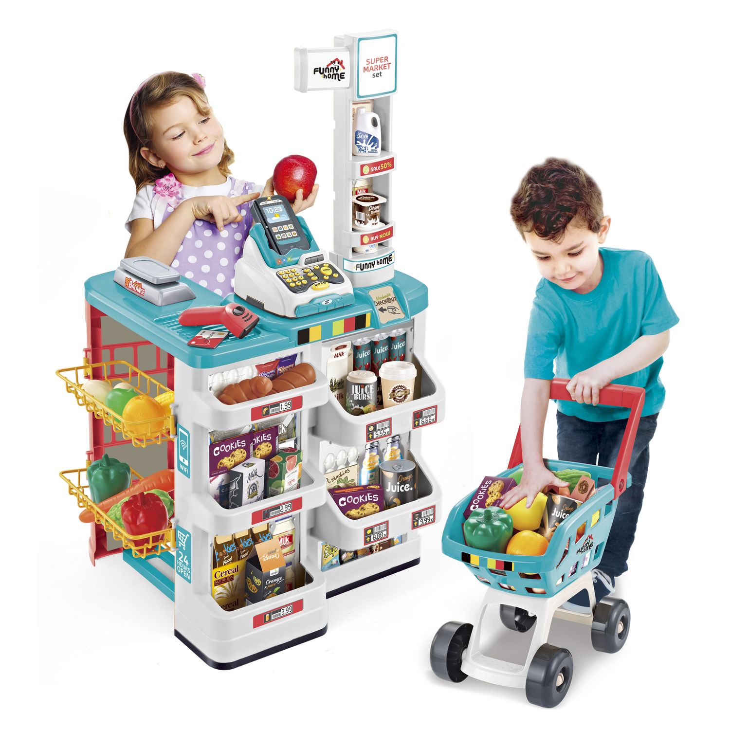 Supermarket playtime con cassa e carrello - Superstar
