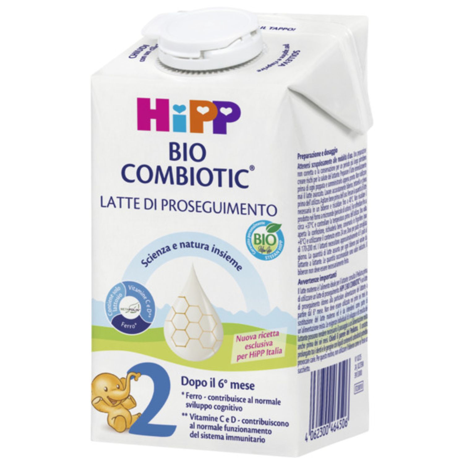 Latte di proseguimento liquido bio combiotic® 2 -  - 500 ml - hipp - Hipp