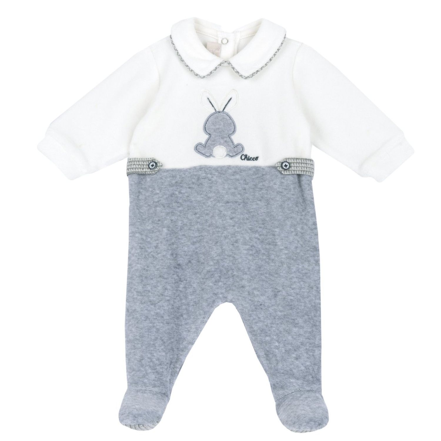 Tutina con apertura patello con coniglietto - chicco - Chicco