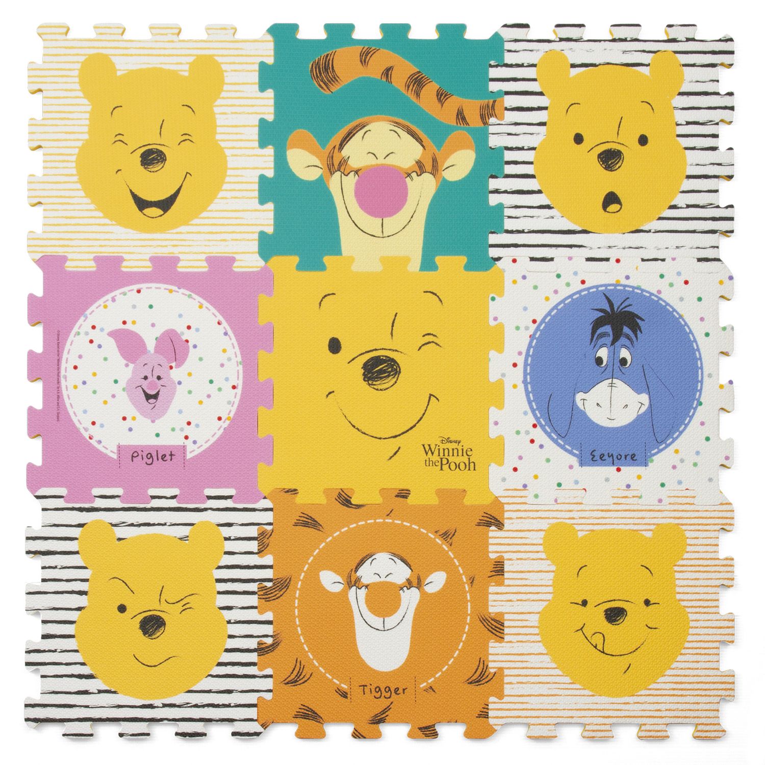 Tappeto puzzle 9 pezzi disney winnie the pooh - Baby Smile