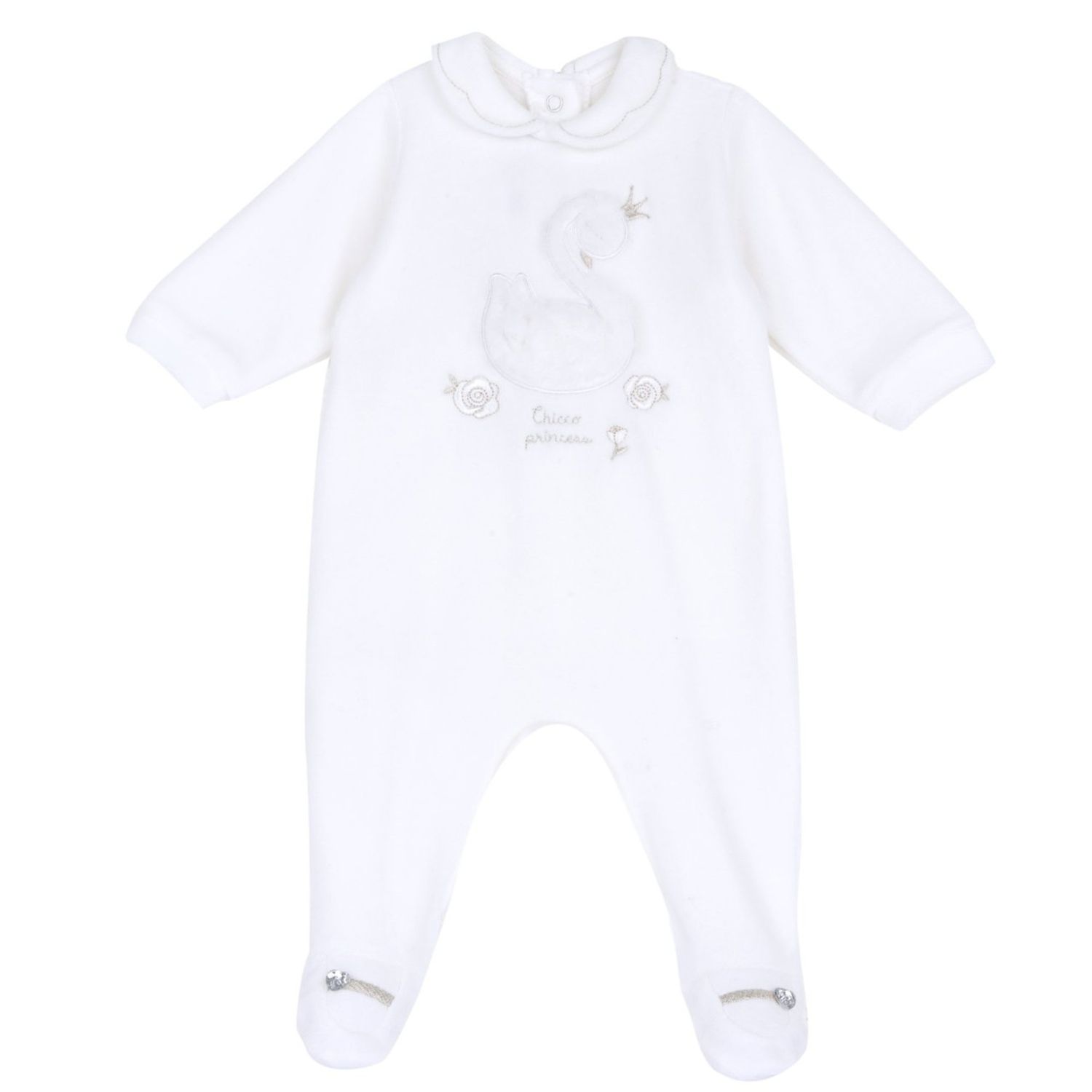 Tutina con apertura patello cigno con pelo - chicco - Chicco