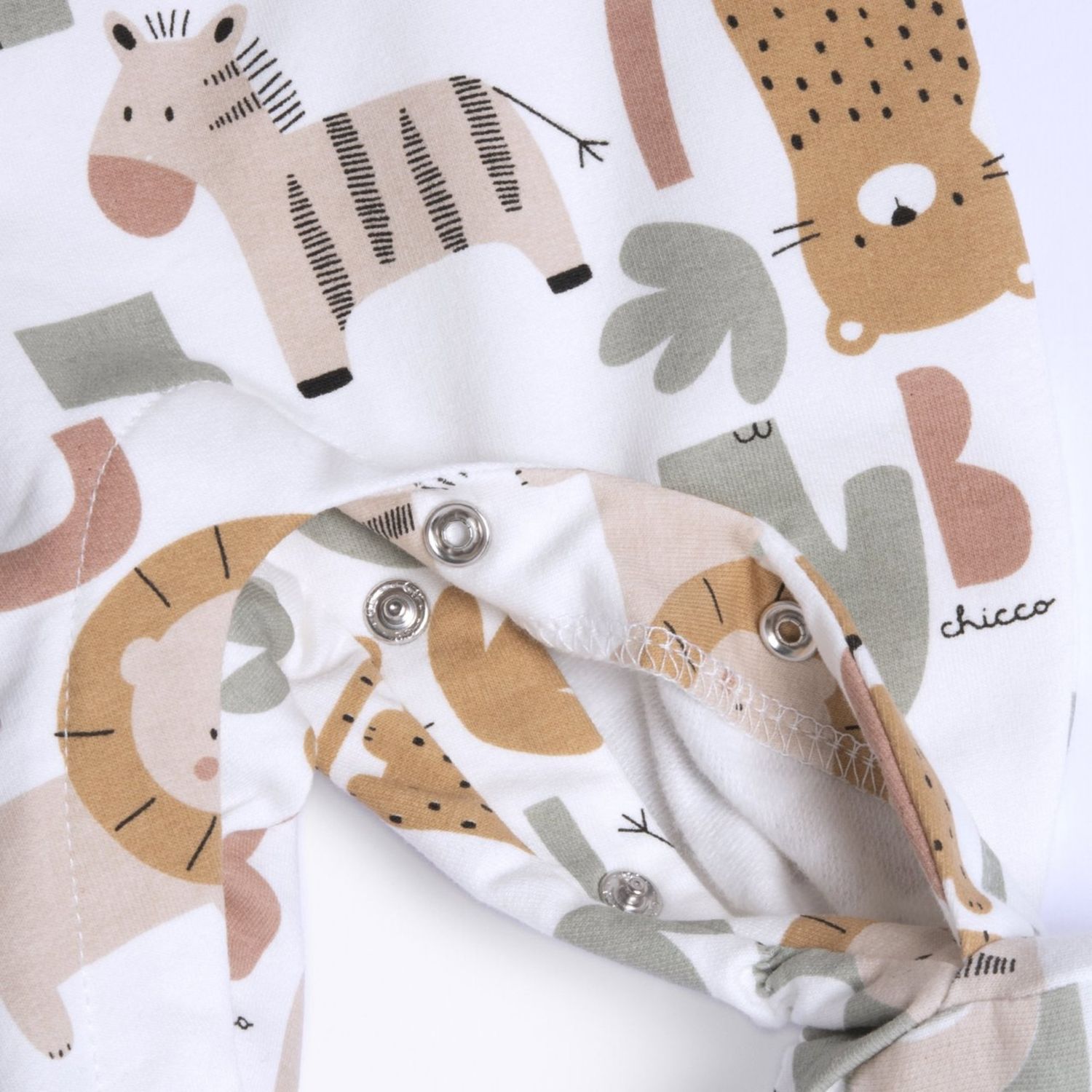 Tutina aperta entrogamba all over giungla - chicco - Chicco