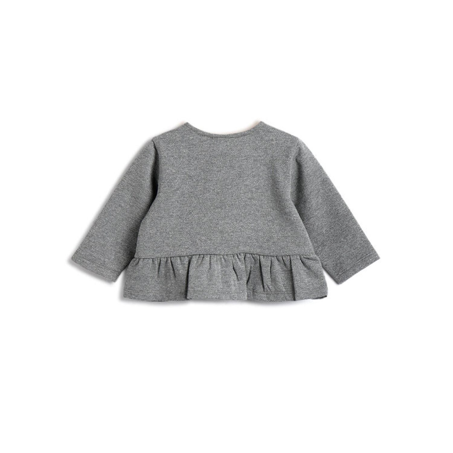 Felpa stampata grigia con zip in lurex - chicco - Chicco