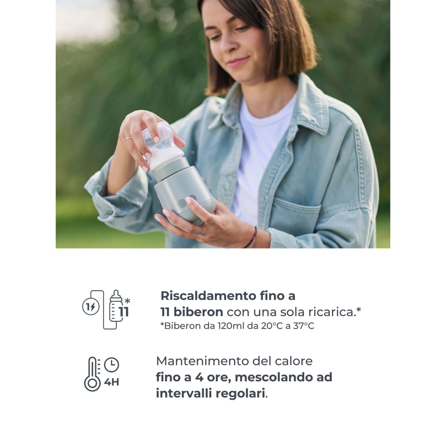 Scaldabiberon portatile mix70 universale con funzione di mescolamento 1164 - nuvita - Nuvita