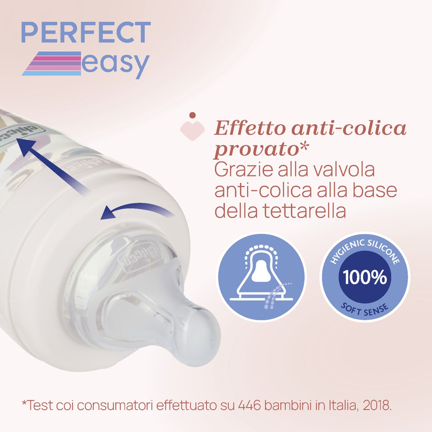 Biberon perfect easy 150ml in plastica verde - chicco - Chicco