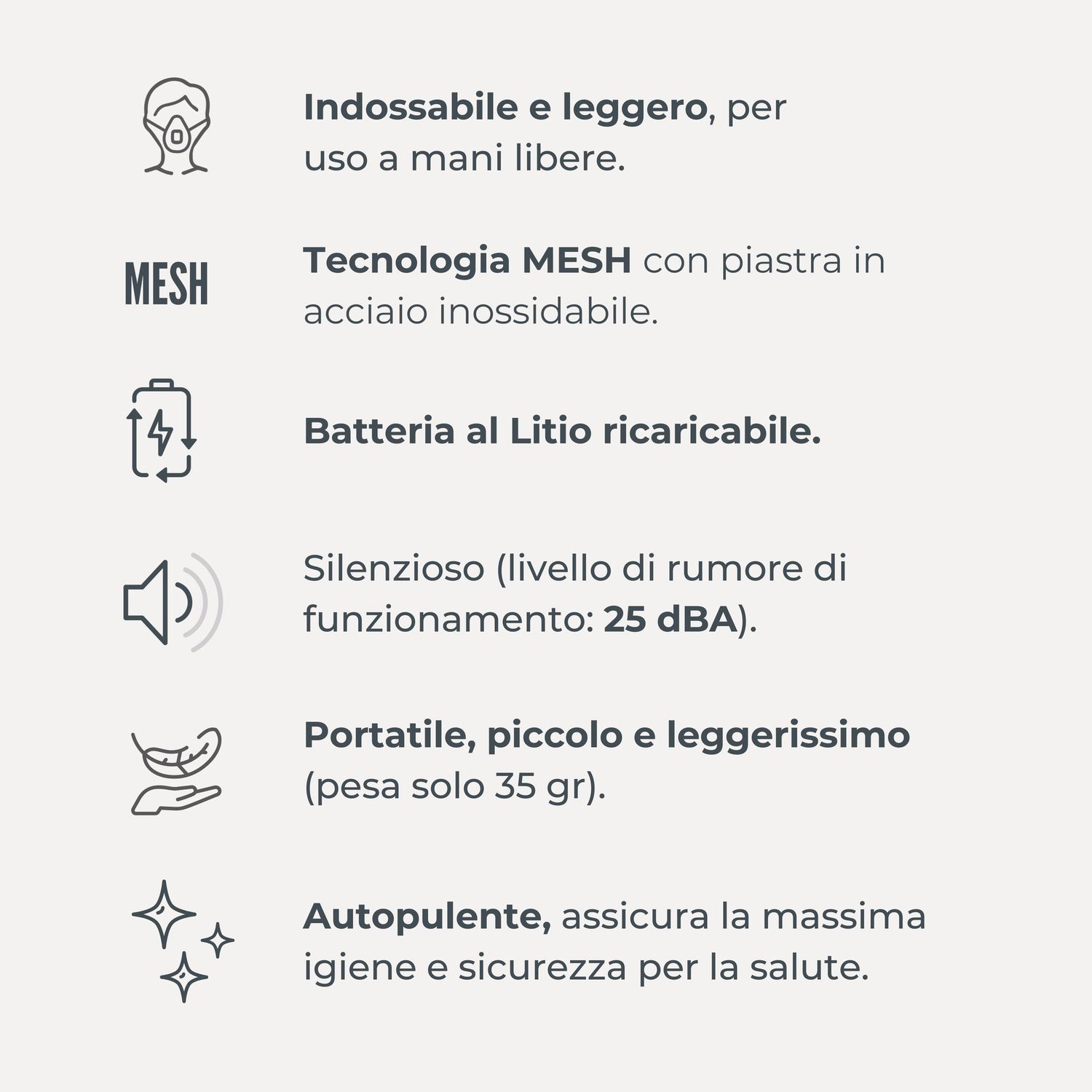 Aerosol indossabile con tecnologia mesh - nuvita - Nuvita